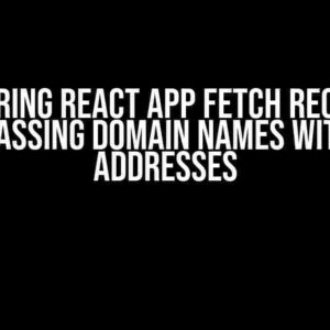 Mastering React App Fetch Requests: Bypassing Domain Names with IP Addresses